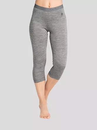 ODLO | Pantalón interior 3/4 de mujer Natural 100% Merino Warm | grau